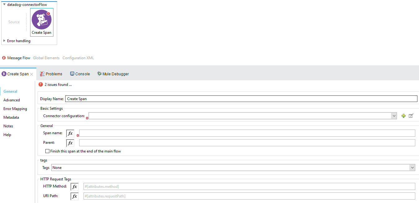 Create span operation