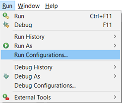 Run configurations
